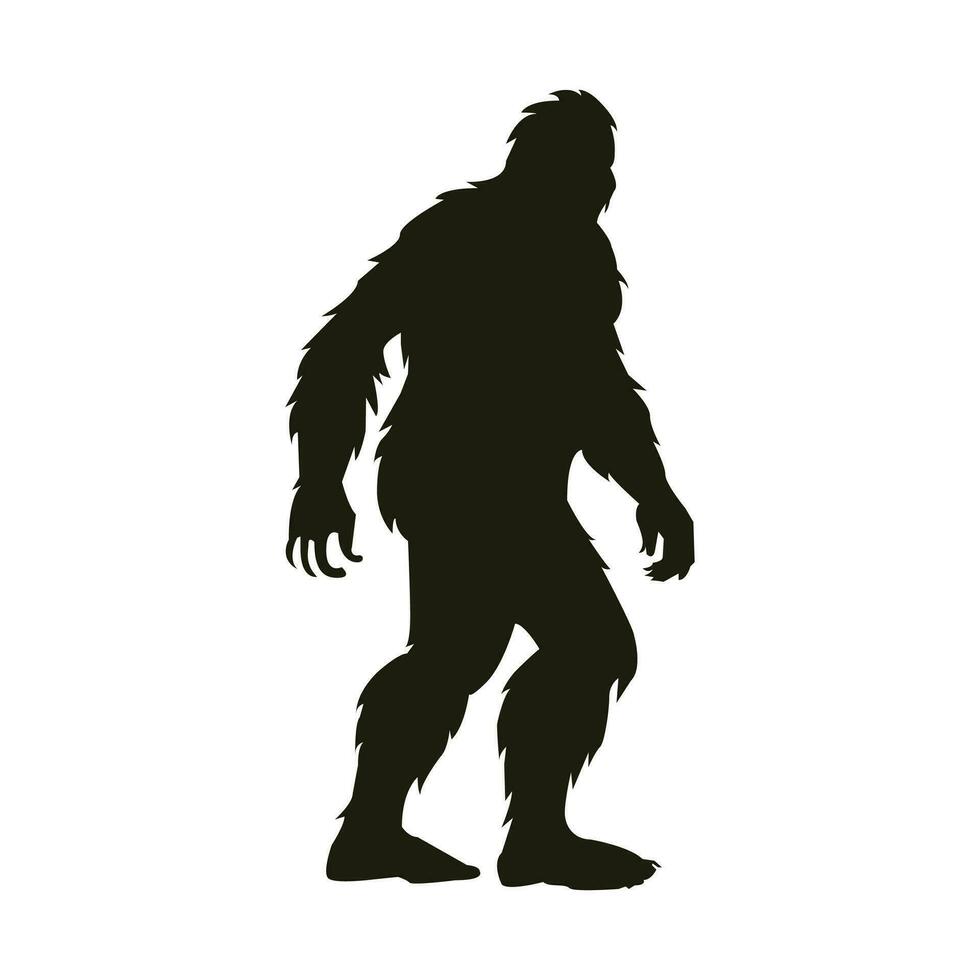 grote voet silhouetten vector en grote voet concept illustratie