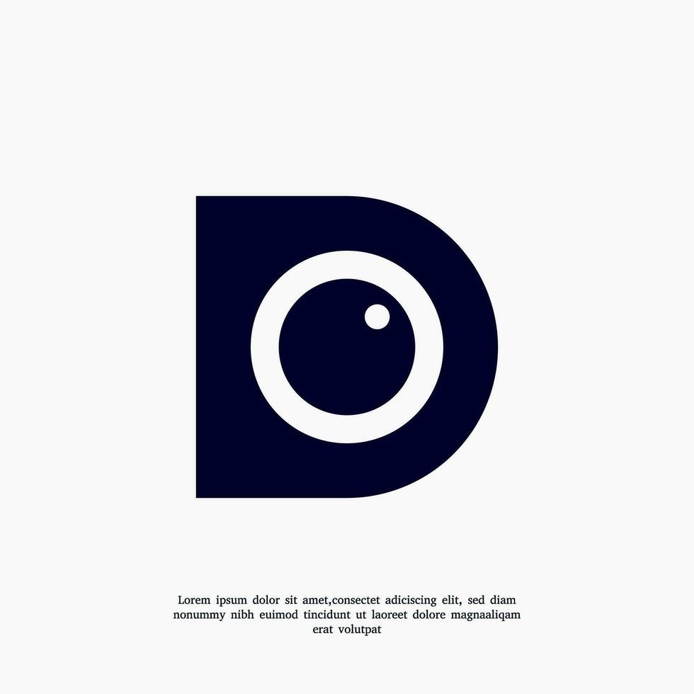 brief d oog logo ontwerp sjabloon vector