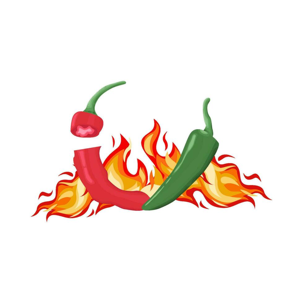 heet brand met heet Chili illustratie vector