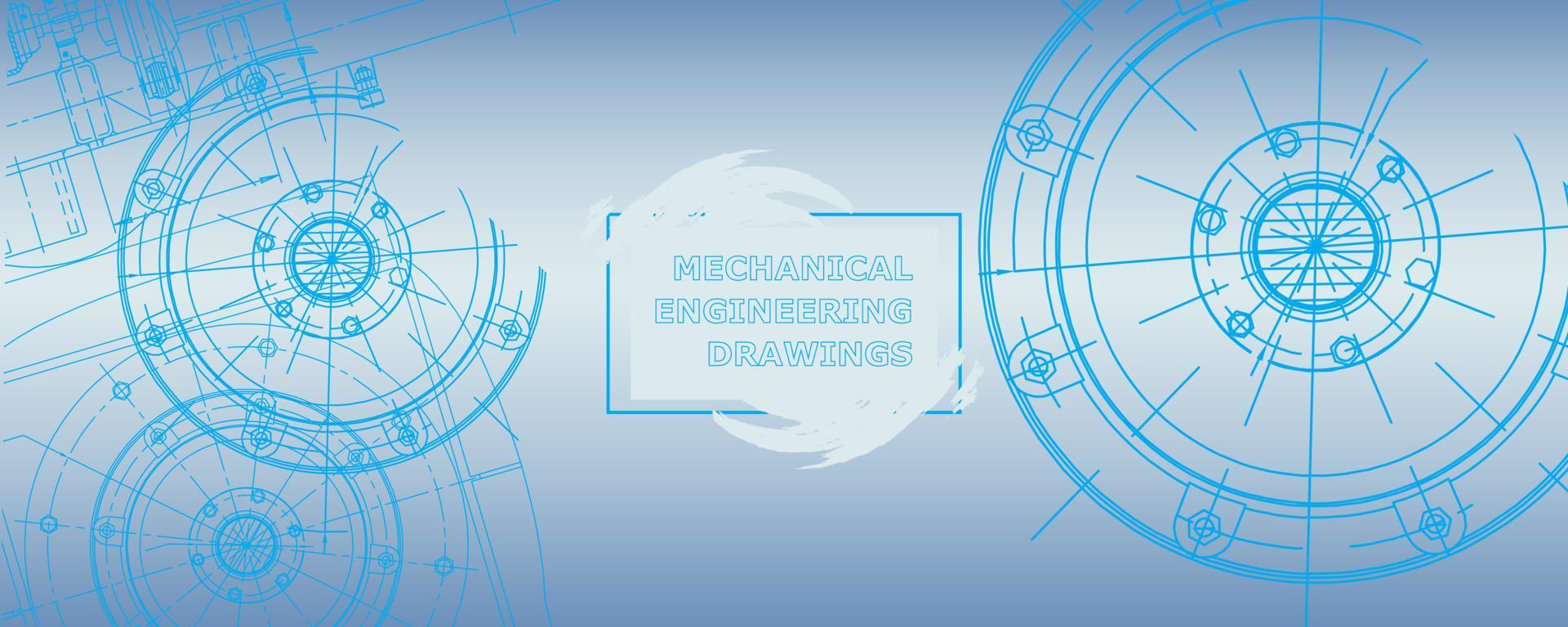 abstracte achtergrond concept mechanische engineering tekening. technisch behang vector