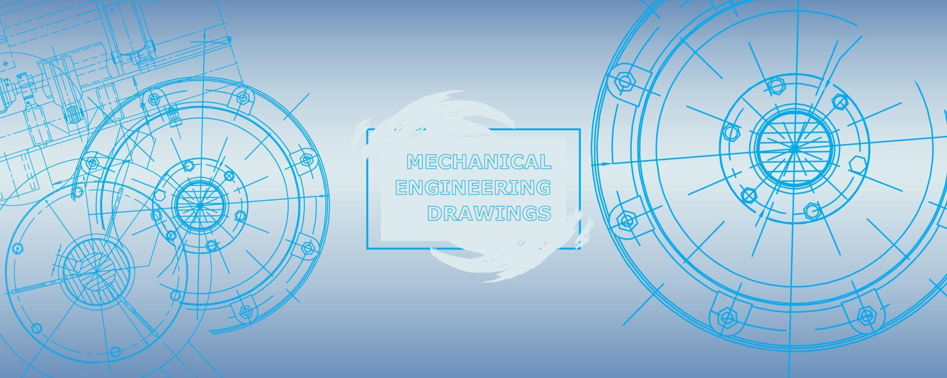 abstracte achtergrond concept mechanische engineering tekening. technisch behang vector