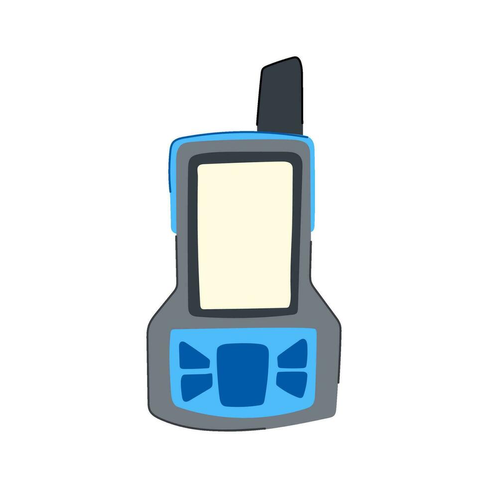 navigator handheld GPS tekenfilm vector illustratie