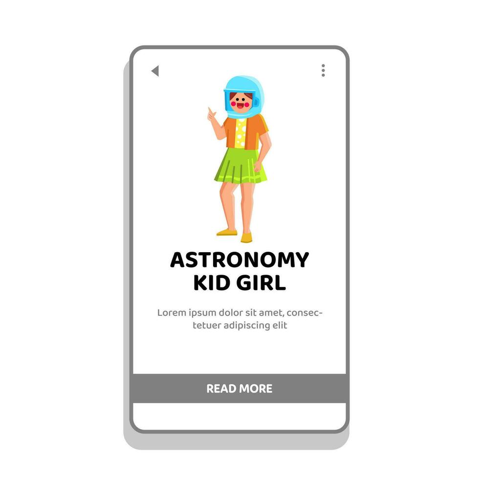 kind astronomie kind meisje vector