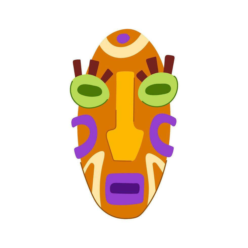 ceremonie tribal masker tekenfilm vector illustratie