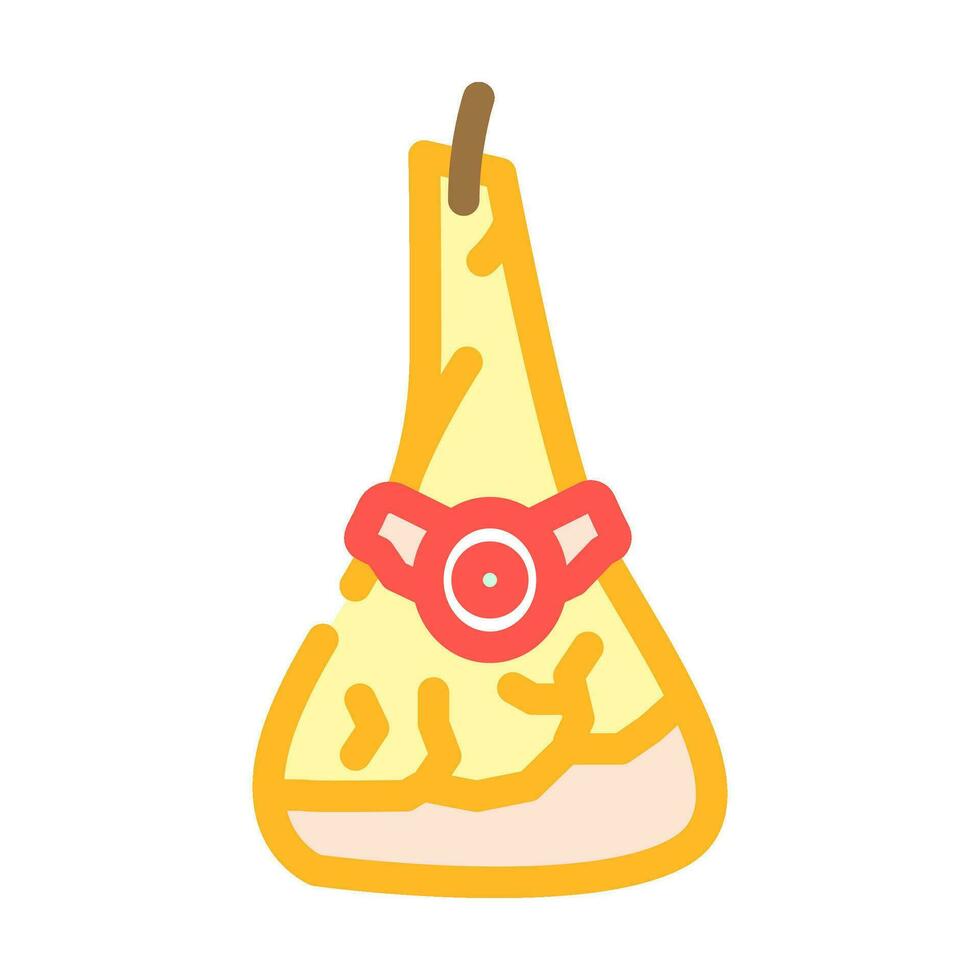 prosciutto ham Italiaans keuken kleur icoon vector illustratie