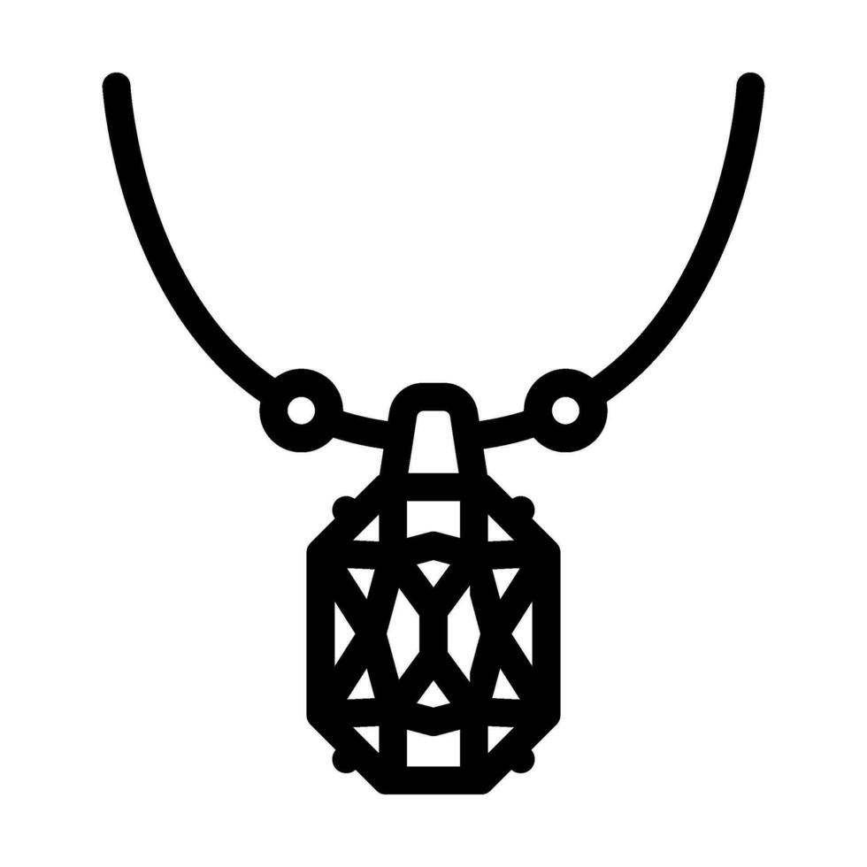 ketting sieraden lijn icoon vector illustratie