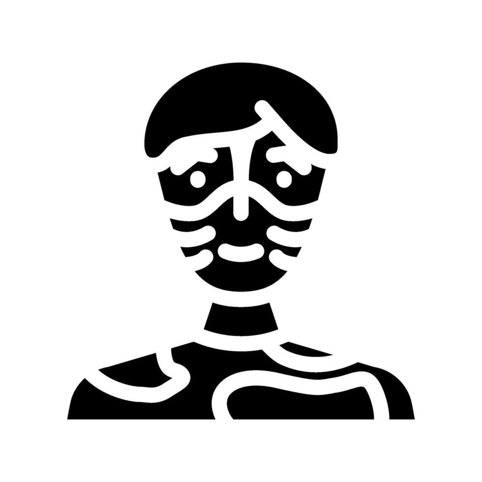 schilderij masker gezicht glyph icoon vector illustratie