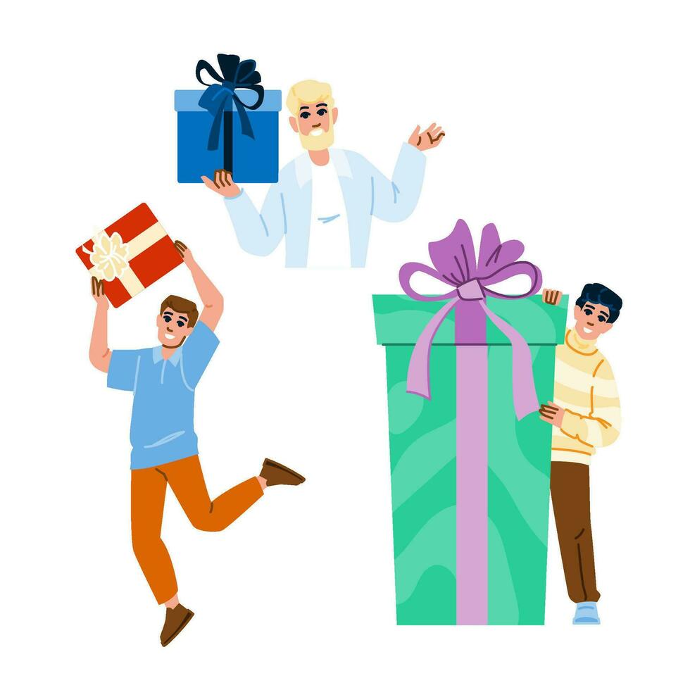 geven geschenk Mens vector