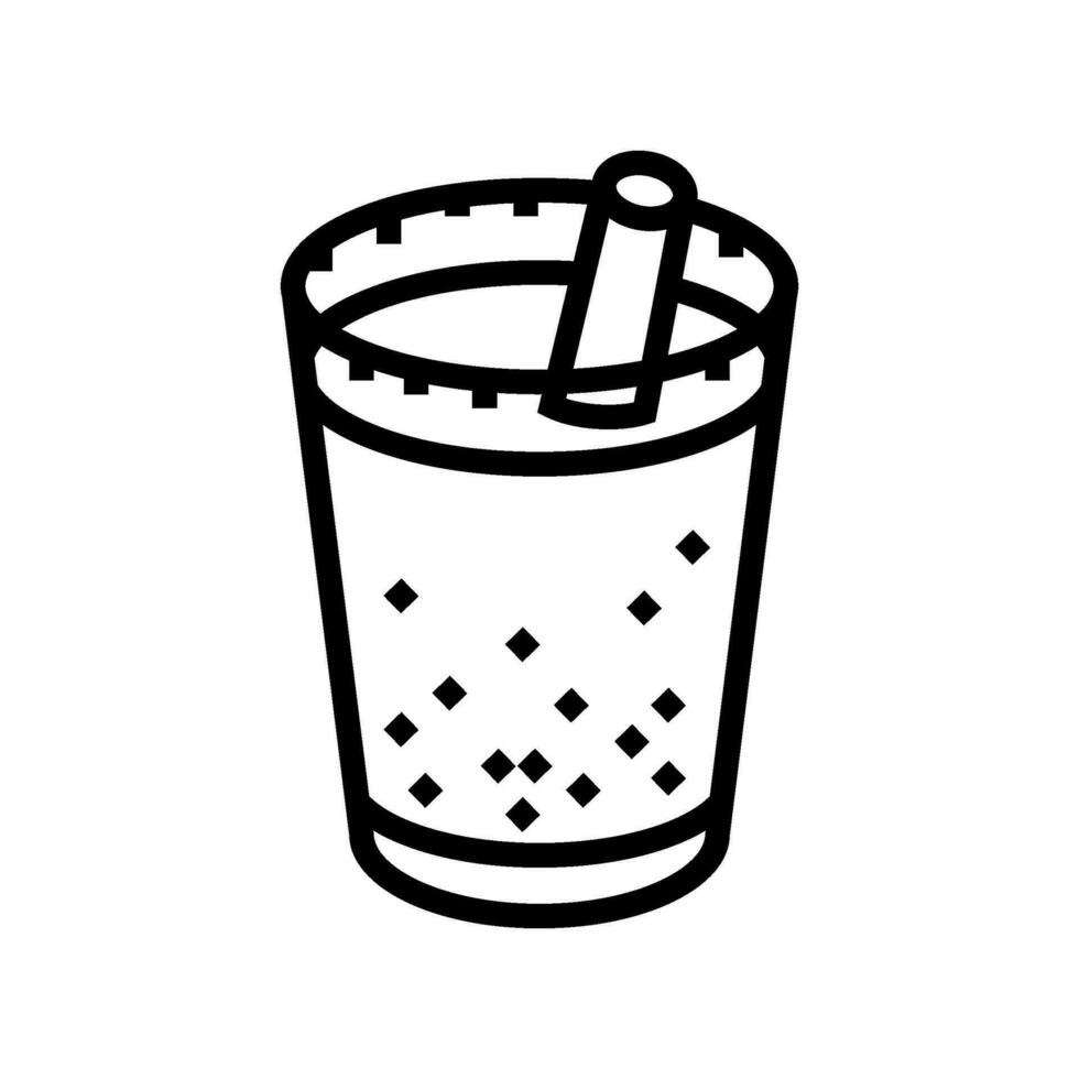 horchata Mexicaans keuken lijn icoon vector illustratie