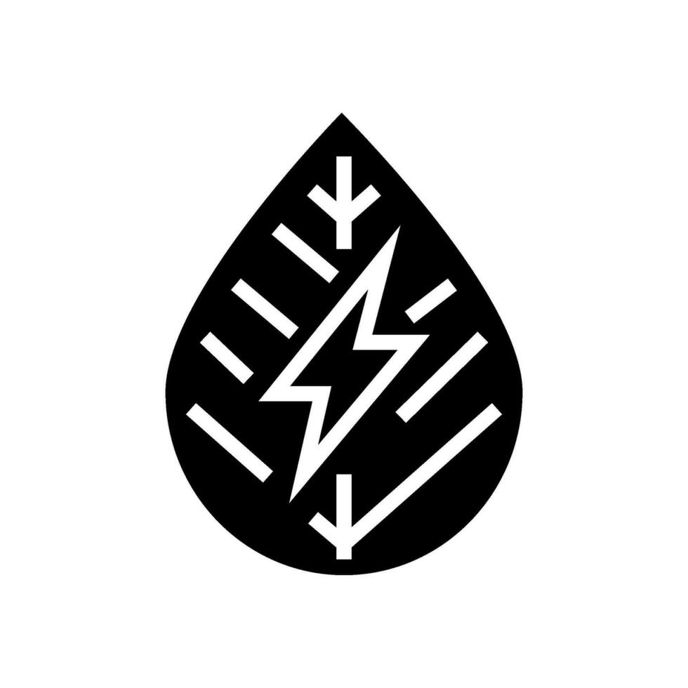 elektriciteit biomassa glyph icoon vector illustratie