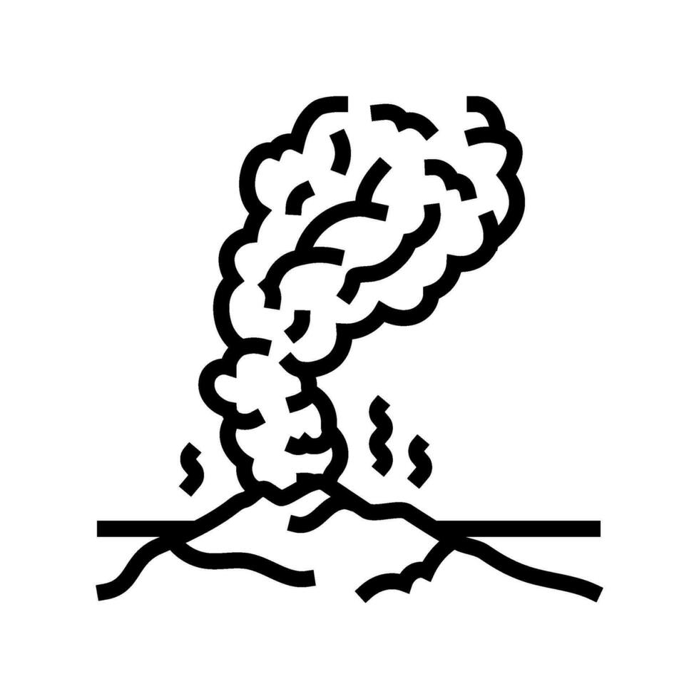 stoom- geothermisch energie lijn icoon vector illustratie