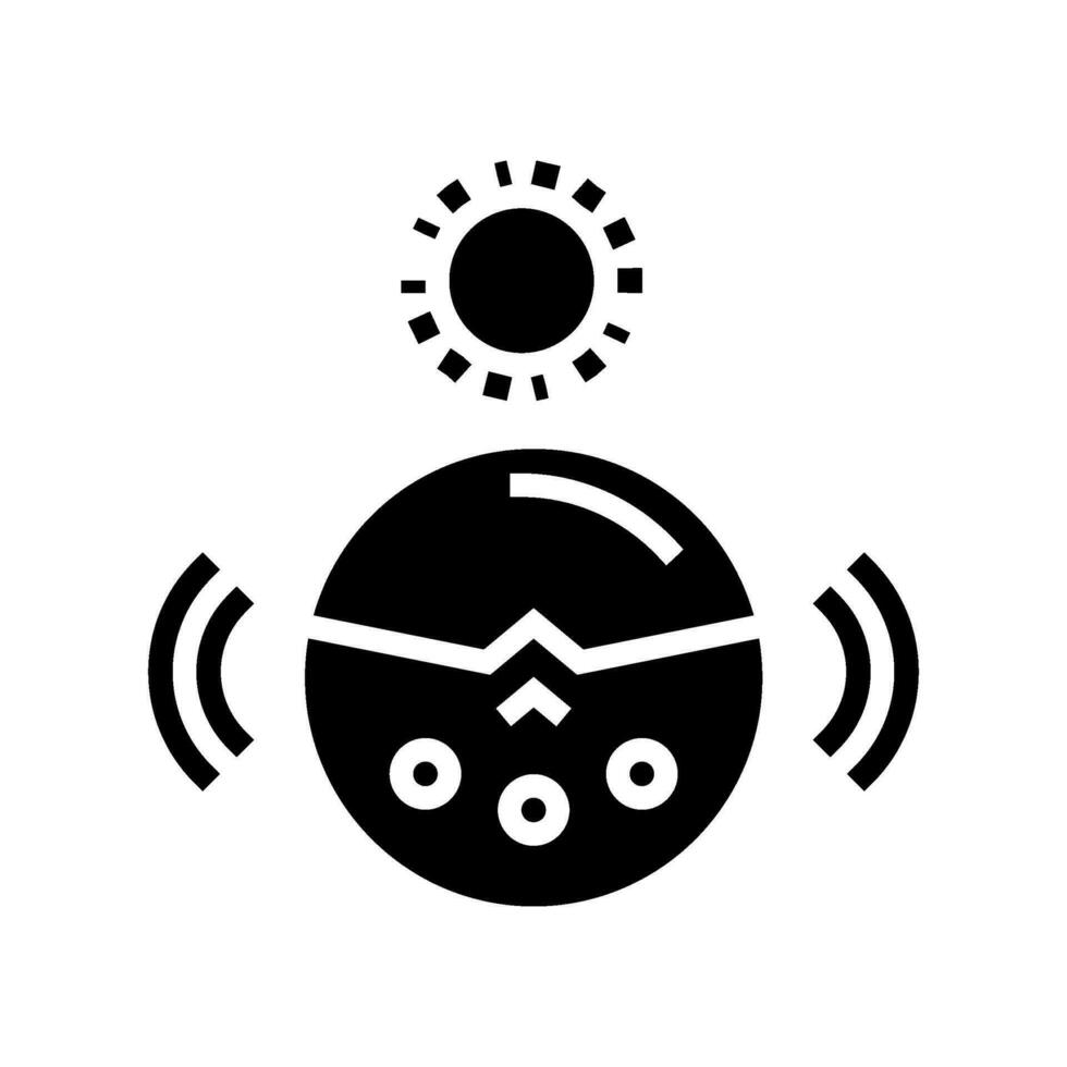 daglicht sensor verlichting controle glyph icoon vector illustratie