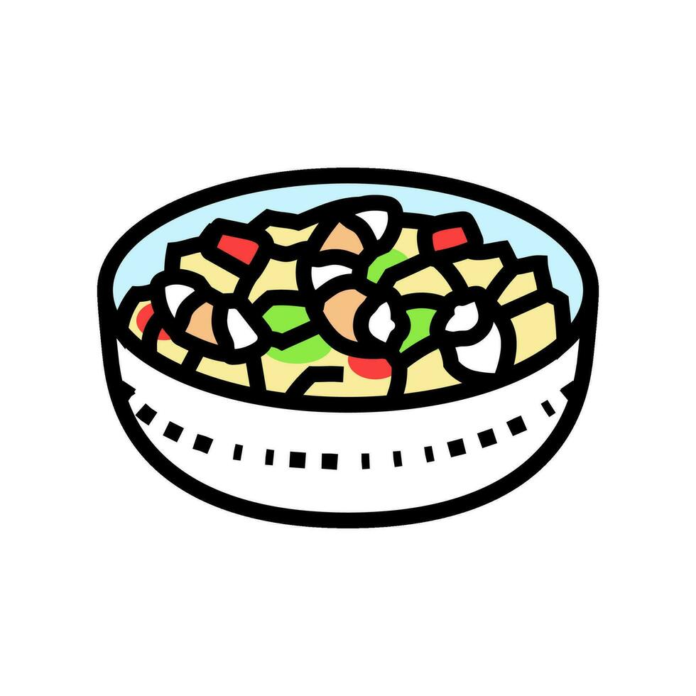 ceviche Mexicaans keuken kleur icoon vector illustratie