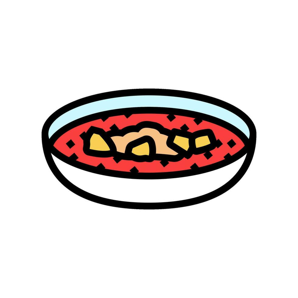 menudo soep Mexicaans keuken kleur icoon vector illustratie