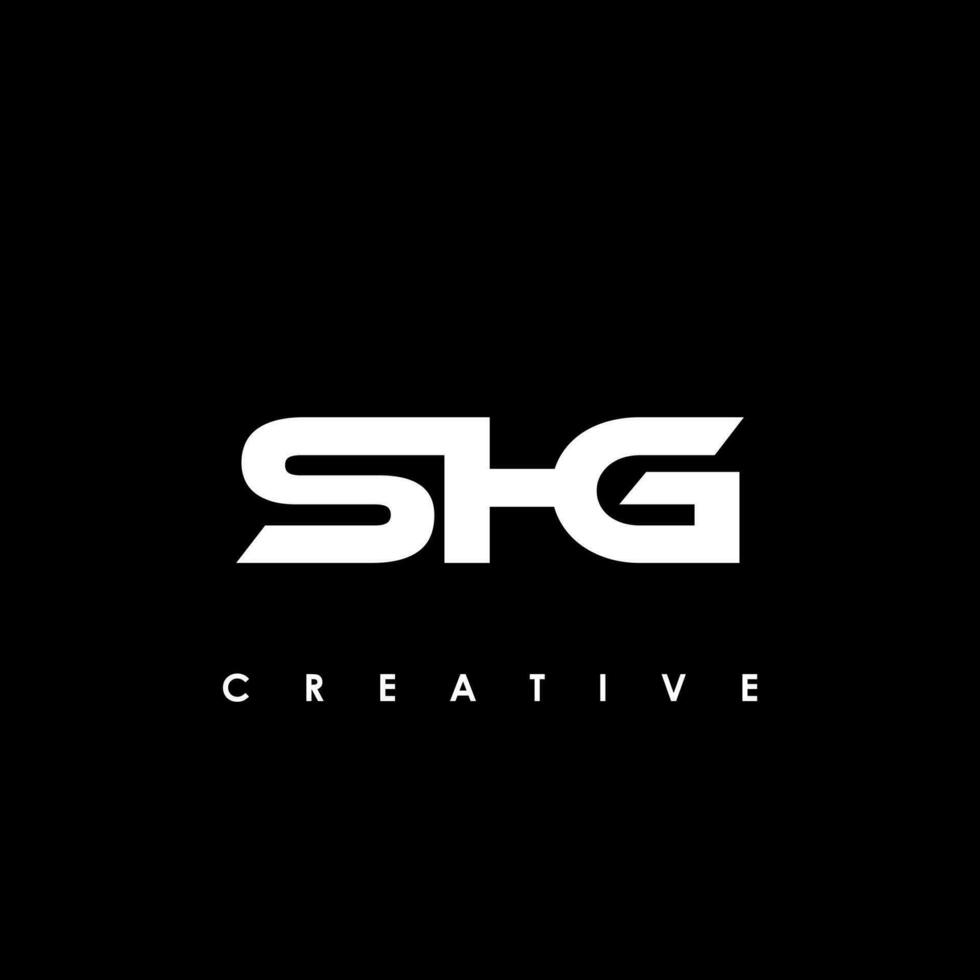 shg brief eerste logo ontwerp sjabloon vector illustratie