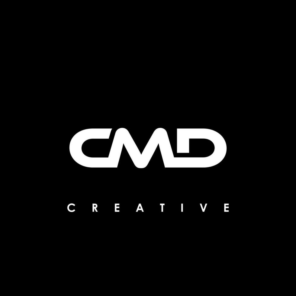 cmd brief eerste logo ontwerp sjabloon vector illustratie