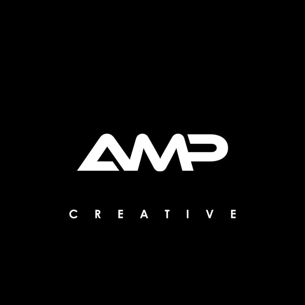 amp brief eerste logo ontwerp sjabloon vector illustratie