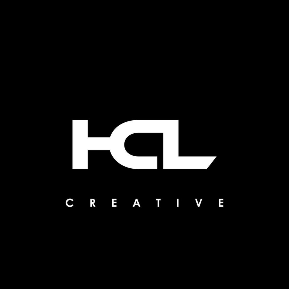 hcl brief eerste logo ontwerp sjabloon vector illustratie