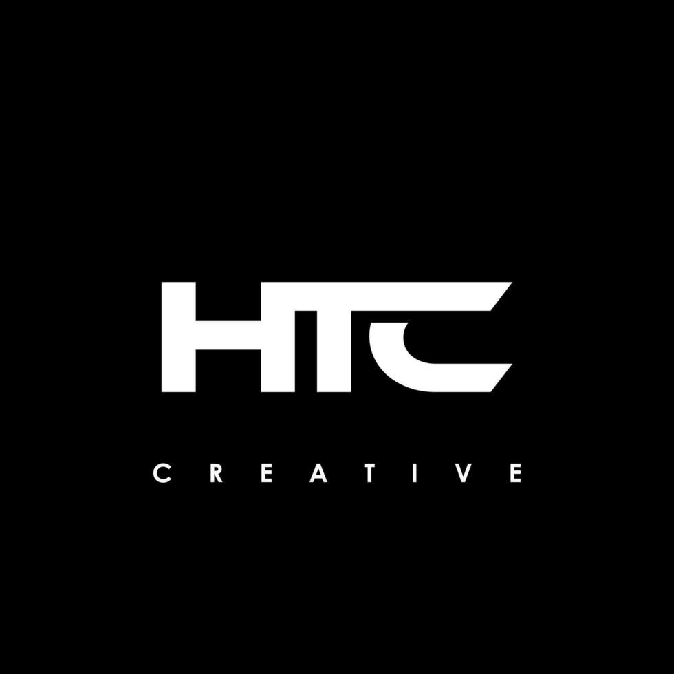 htc brief eerste logo ontwerp sjabloon vector illustratie