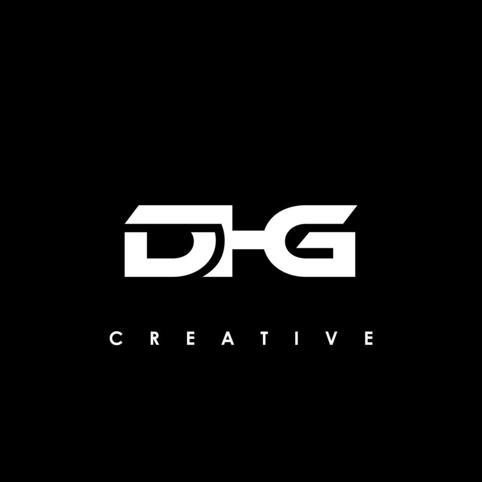 dhg brief eerste logo ontwerp sjabloon vector illustratie