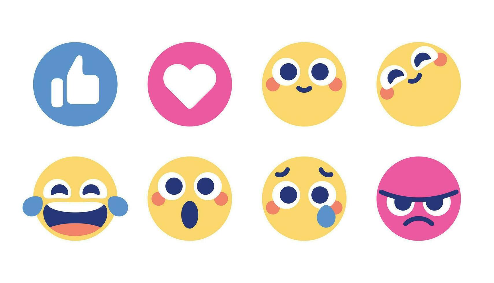 sociaal media emoji essentieel reeks vector illustratie