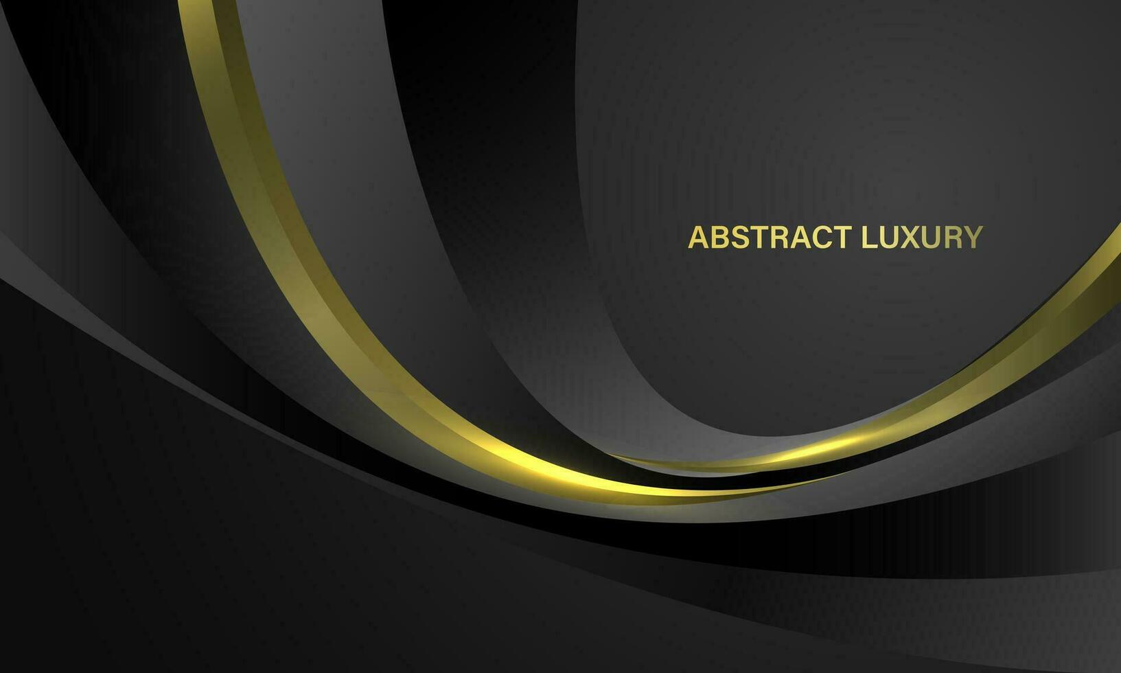 abstract zwart goud kromme luxe ontwerp modern achtergrond vector