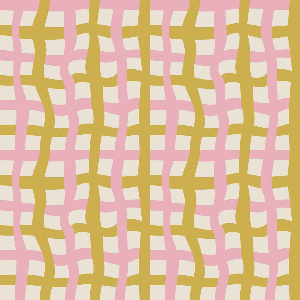 abstract vervormd plaid naadloos patroon vector