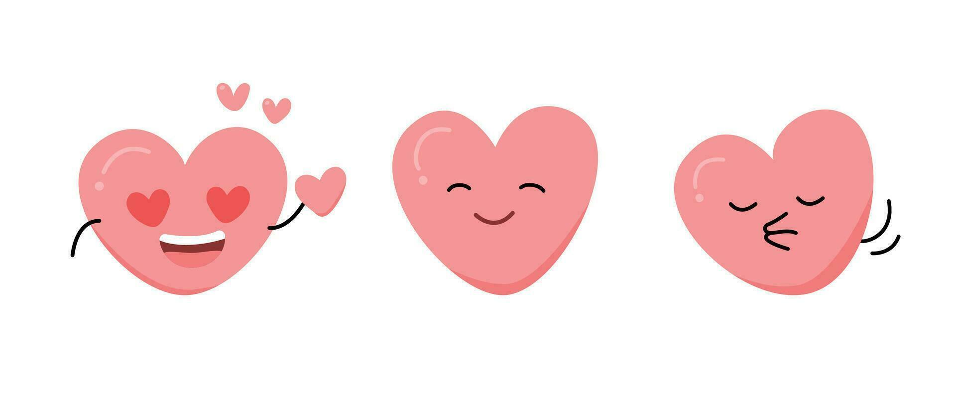 hart karakter emotie voor illustratie, valentijn, liefde, paar en element vector