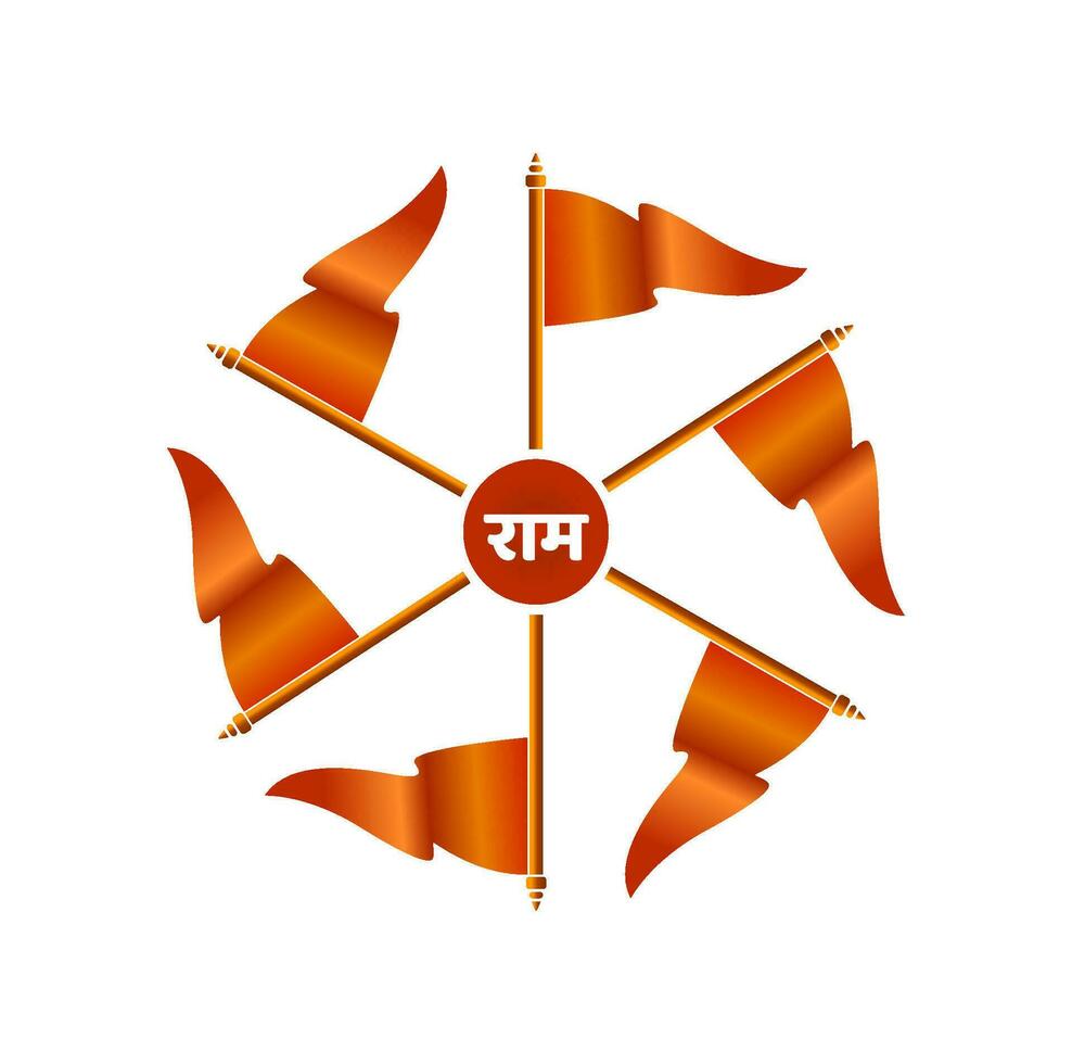 oranje vlag vector icoon. bhagwa zenda vector.