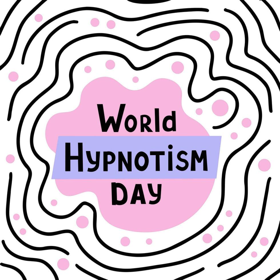 wereld hypnotisme dag Aan 4e januari. illustratie voor afdrukken, achtergronden, covers en verpakking. beeld kan worden gebruikt voor groet kaarten, posters en stickers. geïsoleerd Aan wit achtergrond. vector