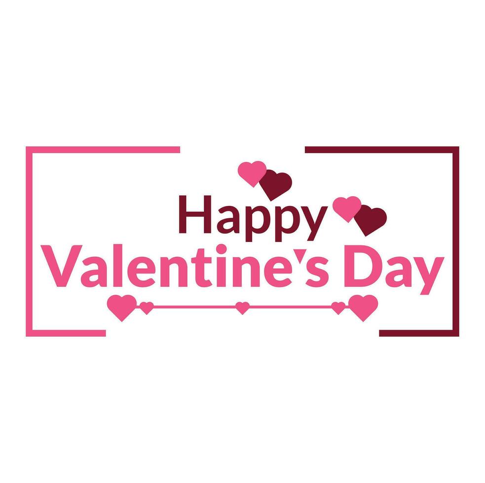 gelukkig valentijnsdag dag logo ontwerp vector sjabloon. gelukkig valentijnsdag dag. belettering