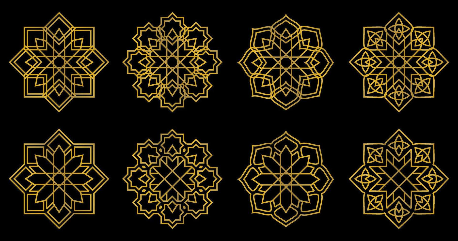 gemakkelijk luxe decoratie mandala ontwerp achtergrond, Islamitisch overladen vector in goud kleur. ontwerp voor poster ornamenten, spandoeken, groet kaarten, sociaal media, web.