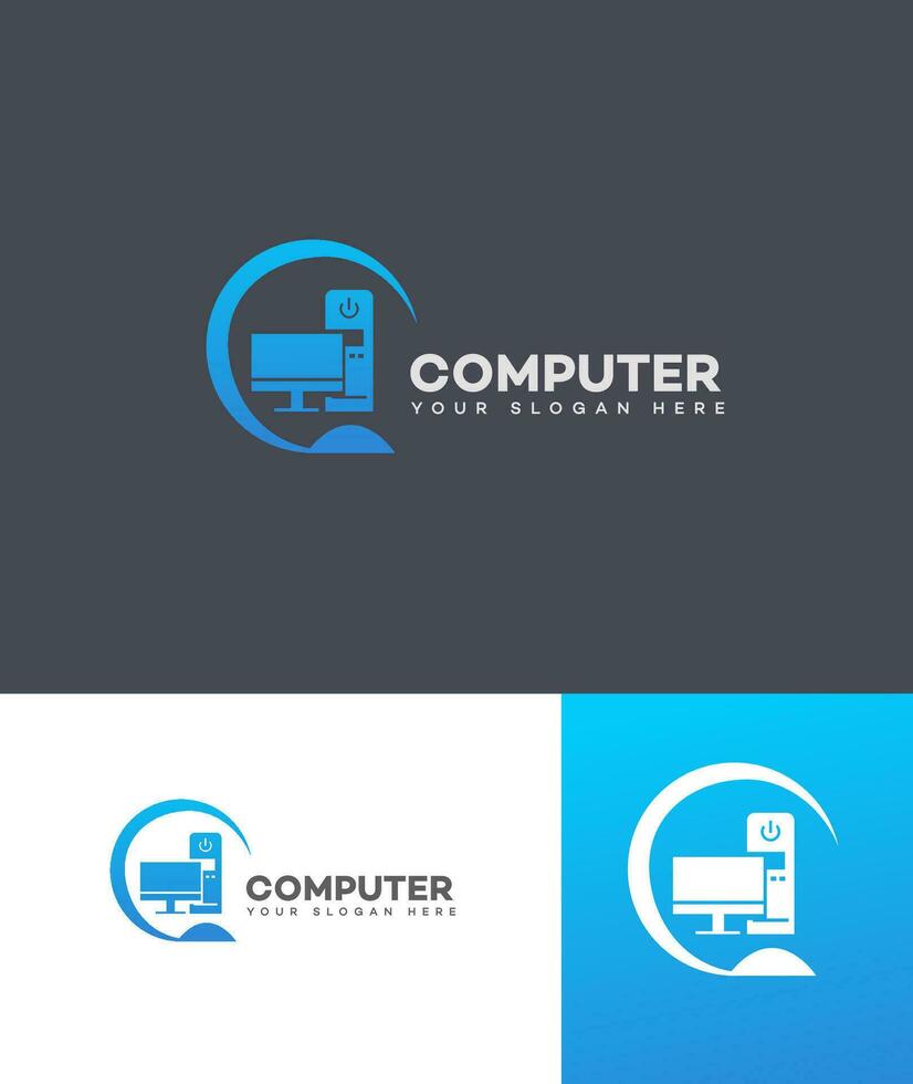 computer laboratorium logo vector