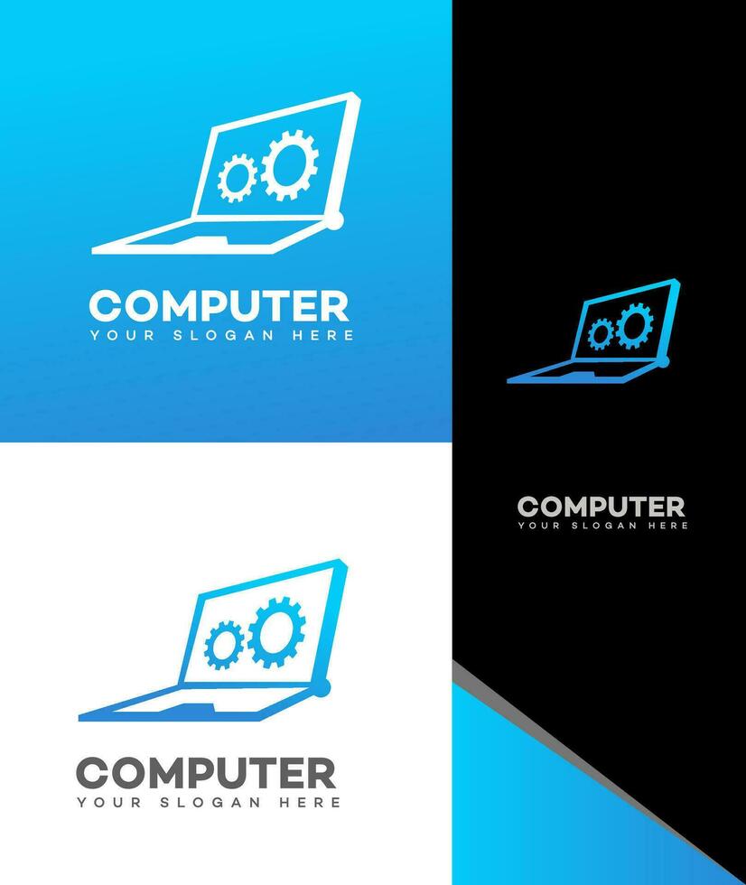 computer hardware logo vector sjabloon