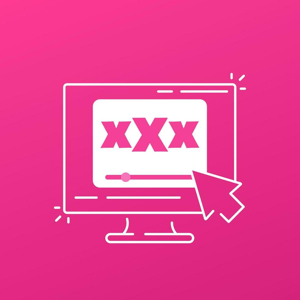 xxx video inhoud vector icoon