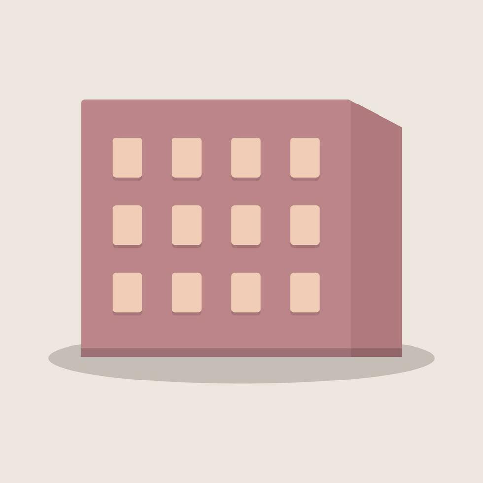 gemakkelijk vector illustratie van gebouw, hotel, herenhuis gebouw appartement.