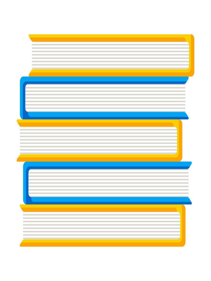 boeken blauw en geel geïsoleerd Aan wit achtergrond. onderwijs en opleiding. vector. vector