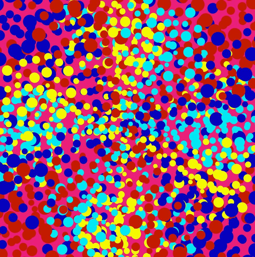 origineel abstract vector patroon in de het formulier van kleurrijk polka dots Aan een roze achtergrond