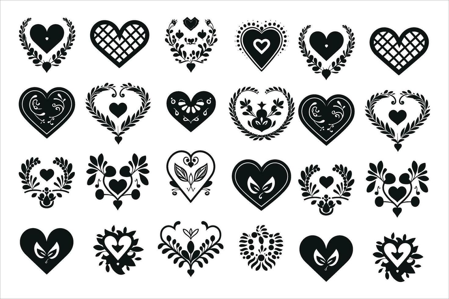 valentijnsdag dag liefde hart symbool ionen reeks vector