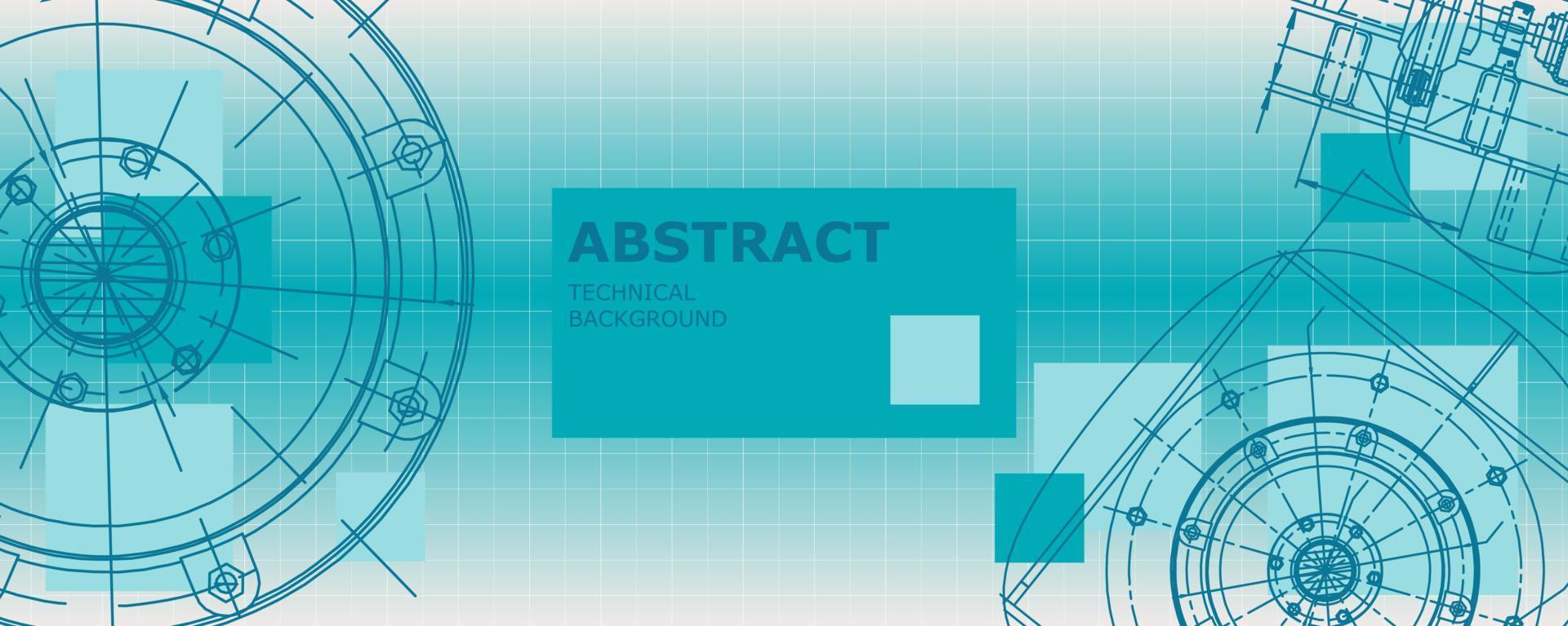 abstracte achtergrond concept mechanische engineering tekening. technisch behang vector