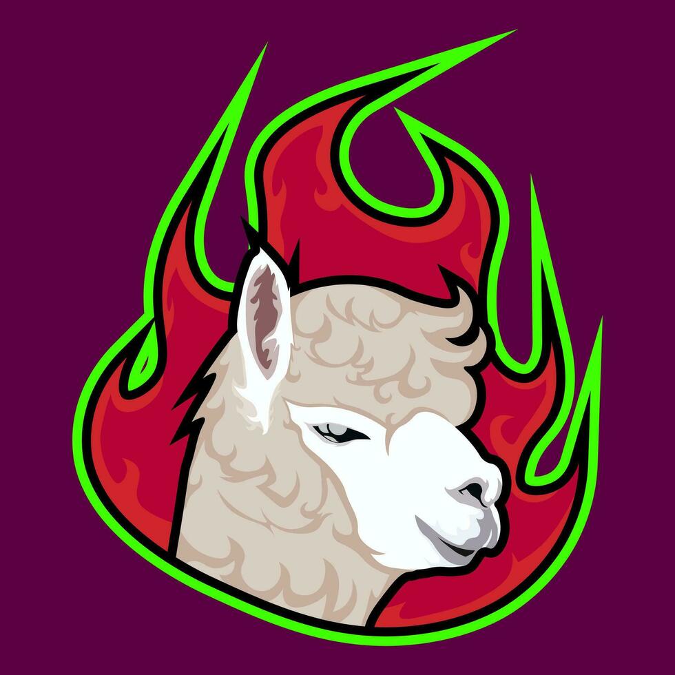 alpaca gaming logo vector
