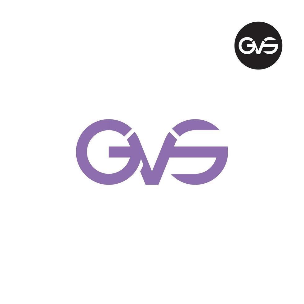 brief gvs gv5 monogram logo ontwerp vector