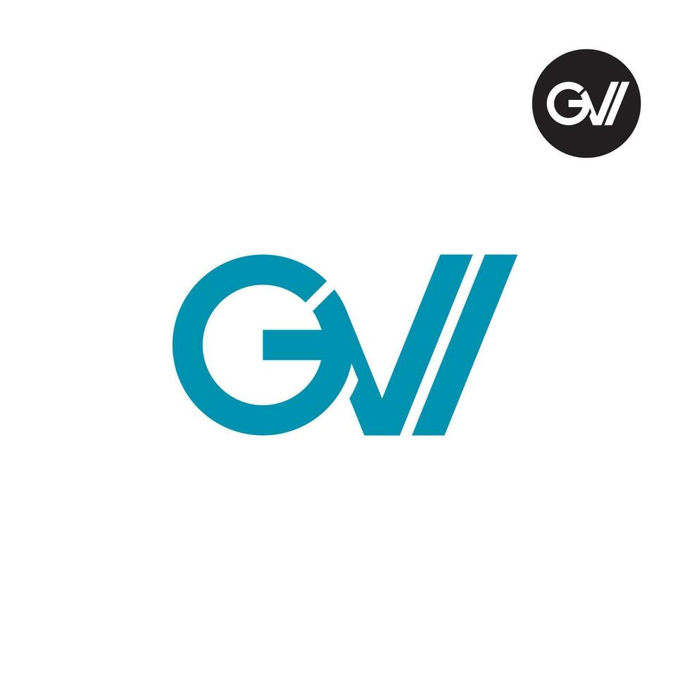 brief gvi monogram logo ontwerp vector