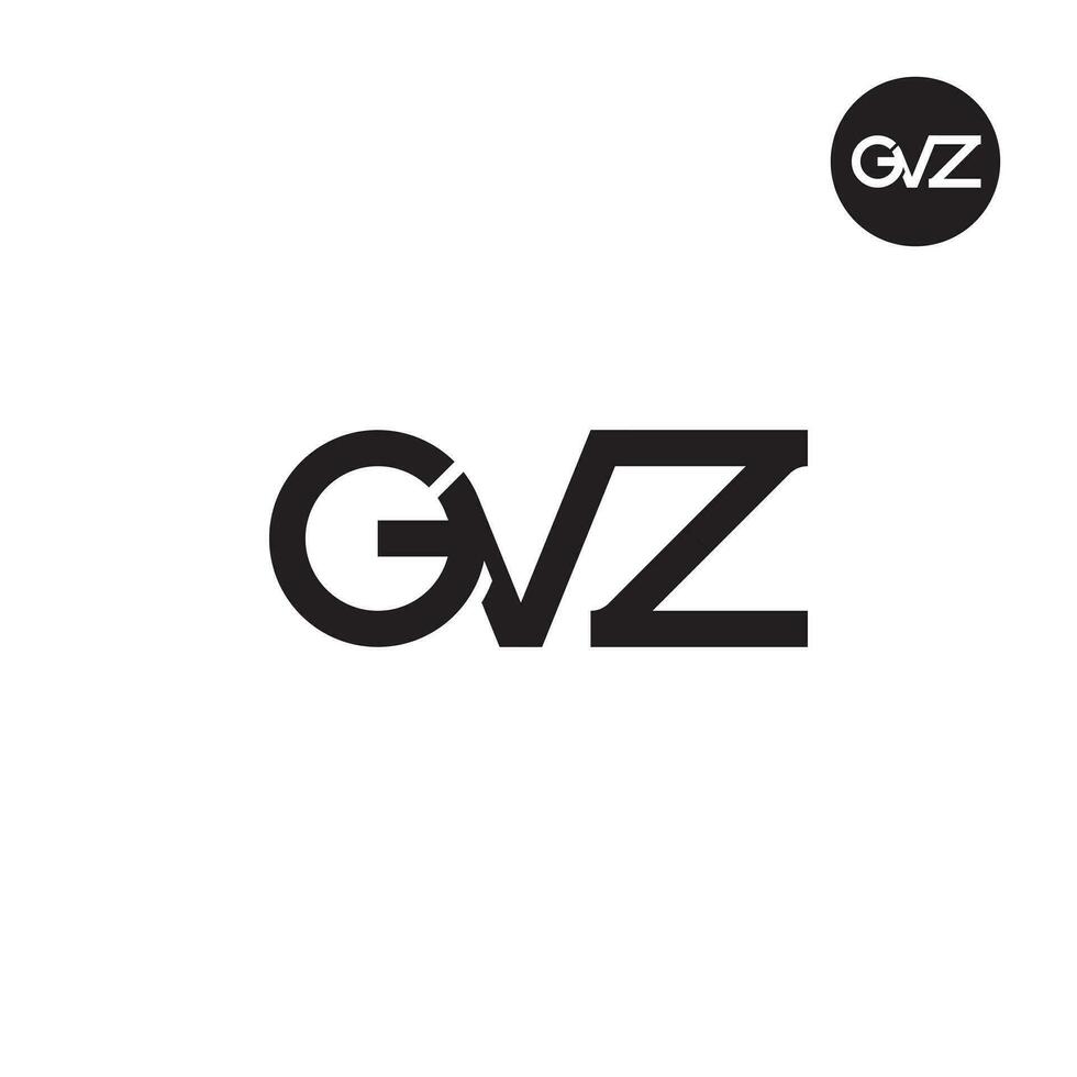 brief gvz monogram logo ontwerp vector