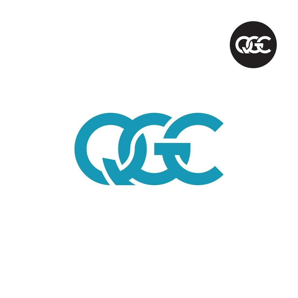 brief qgc monogram logo ontwerp vector