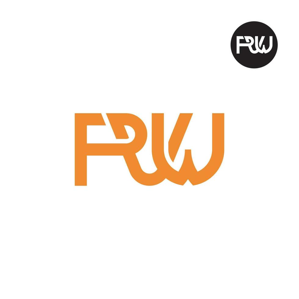 brief pvw monogram logo ontwerp vector