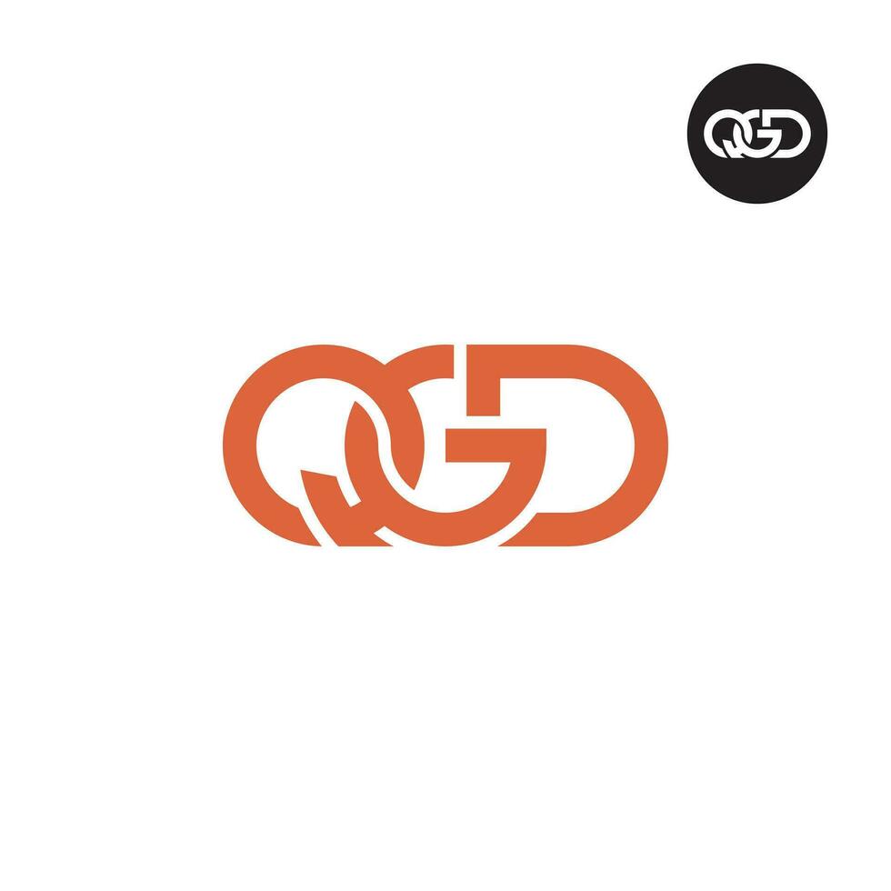 brief qgd monogram logo ontwerp vector