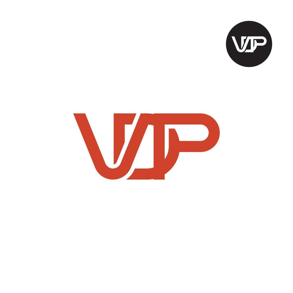 brief vdp monogram logo ontwerp vector