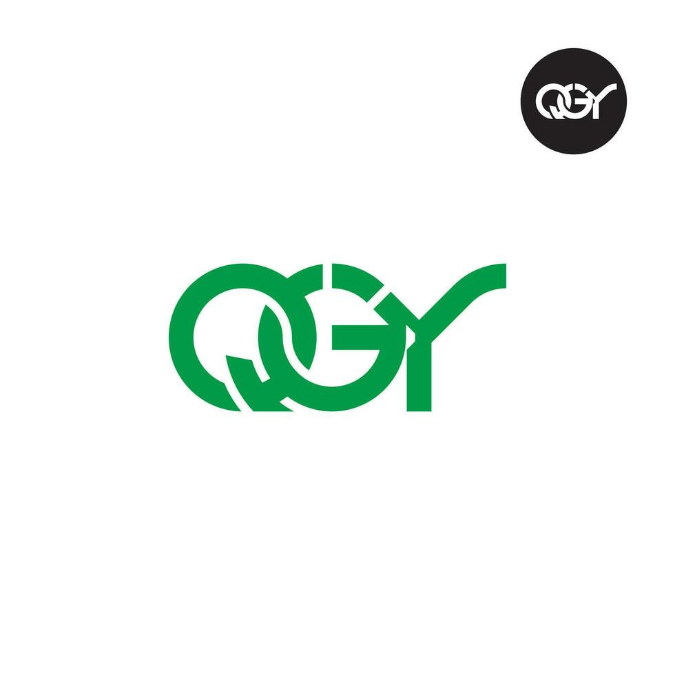 brief qgy monogram logo ontwerp vector