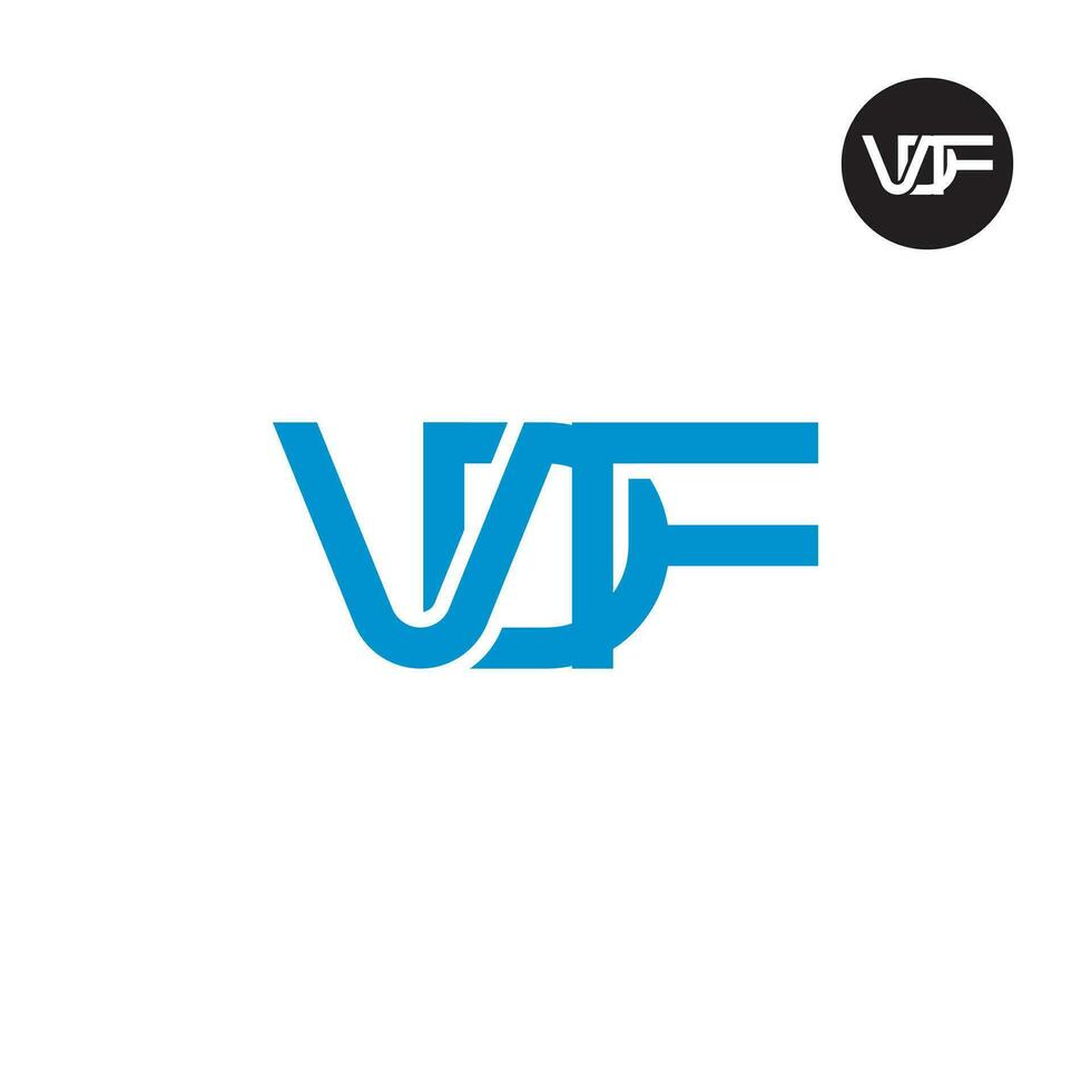 brief vdf monogram logo ontwerp vector